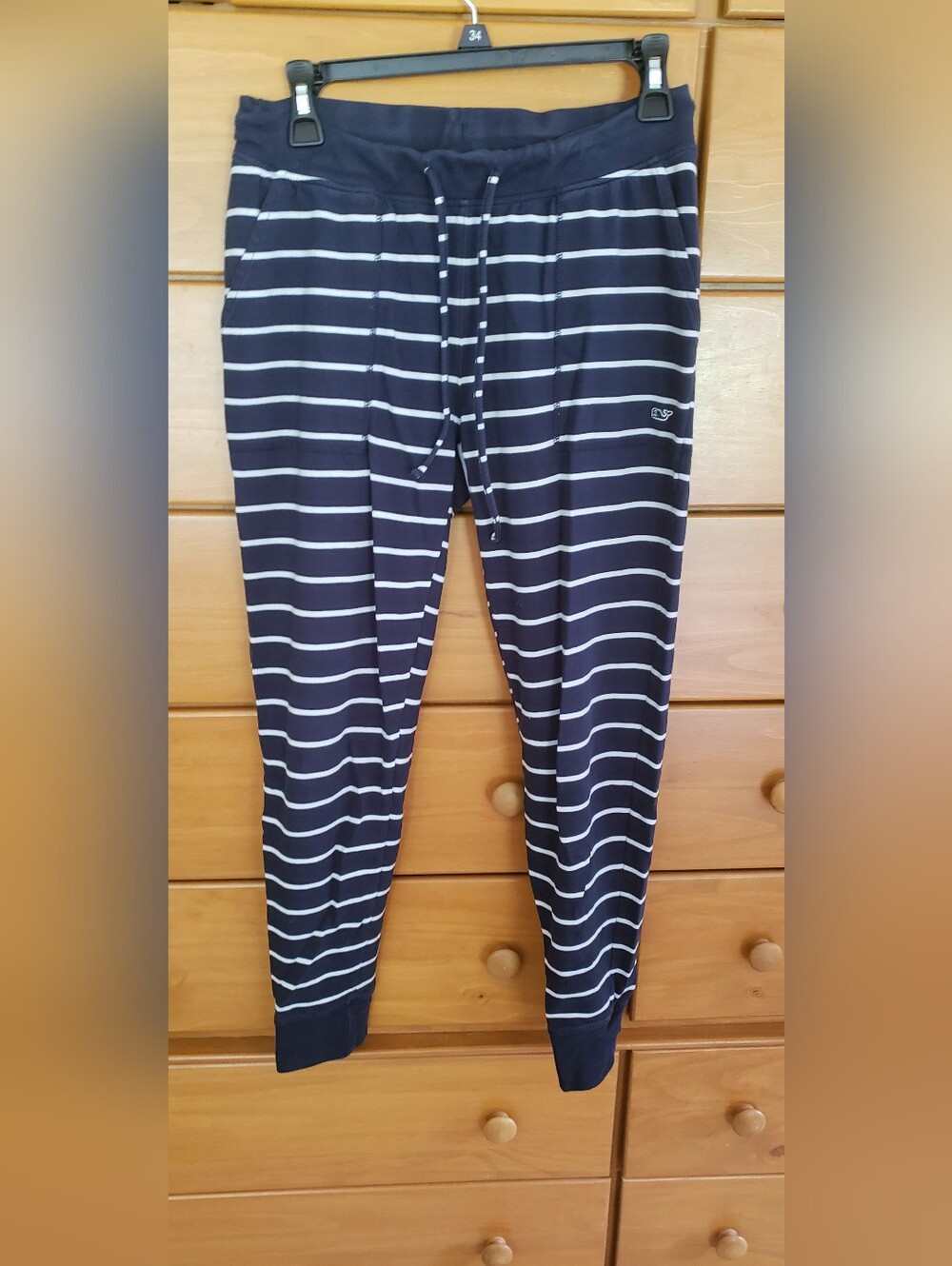 Vineyard Vines Navy and White Striped Jogger Pajama Pants